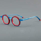 Perri Retro Round Acetate Optical Glasses Frames Round Frames Southood Blue red